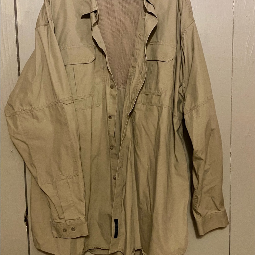 5.11 Tactical Series Shirt Men's 4x Khaki Button Up Long Sleeve Vented LOT OF 2 - Picture 2 of 5